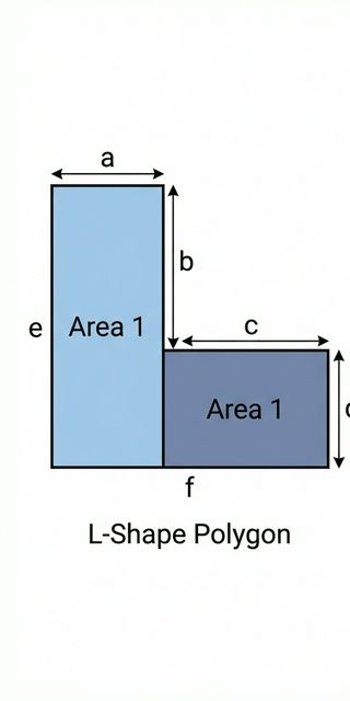L-Shape split into two rectangles